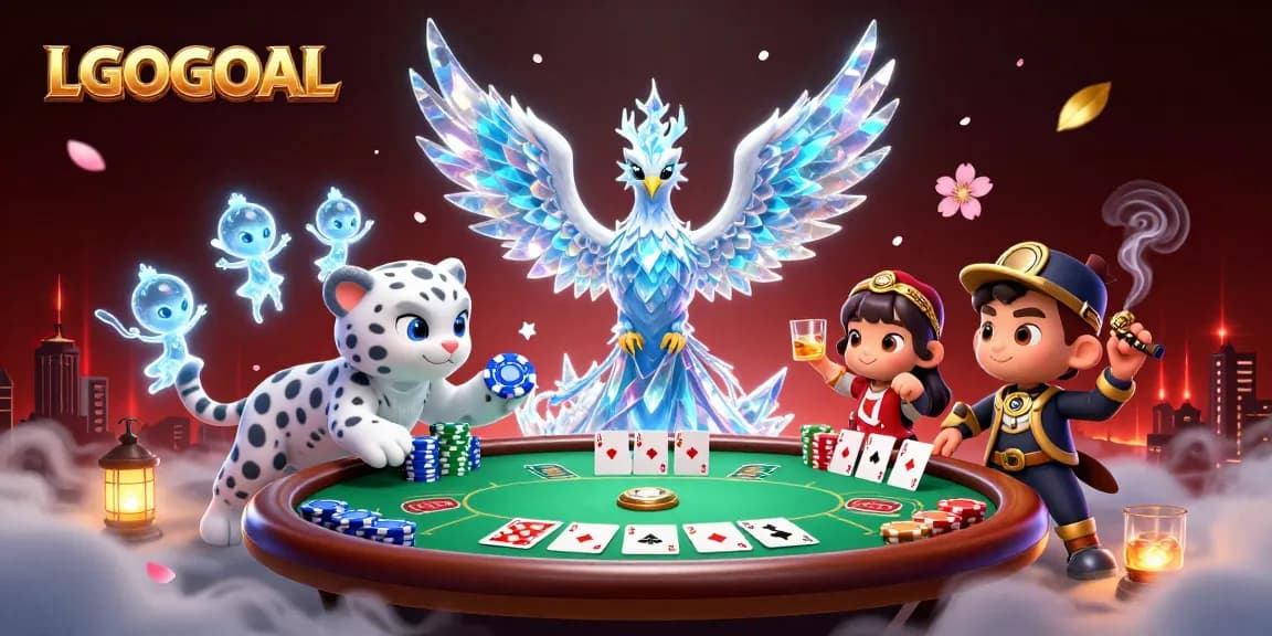 Experience thrilling gameplay at LGOGOAL amidst dazzling casino elements and enchanting characters.