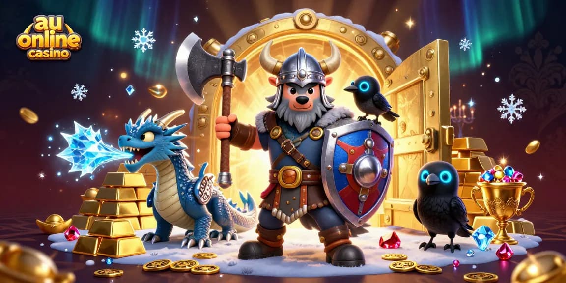 Engage in thrilling experiences at au online casino with a vibrant, fantastical 3D illustration featuring captivating characters.