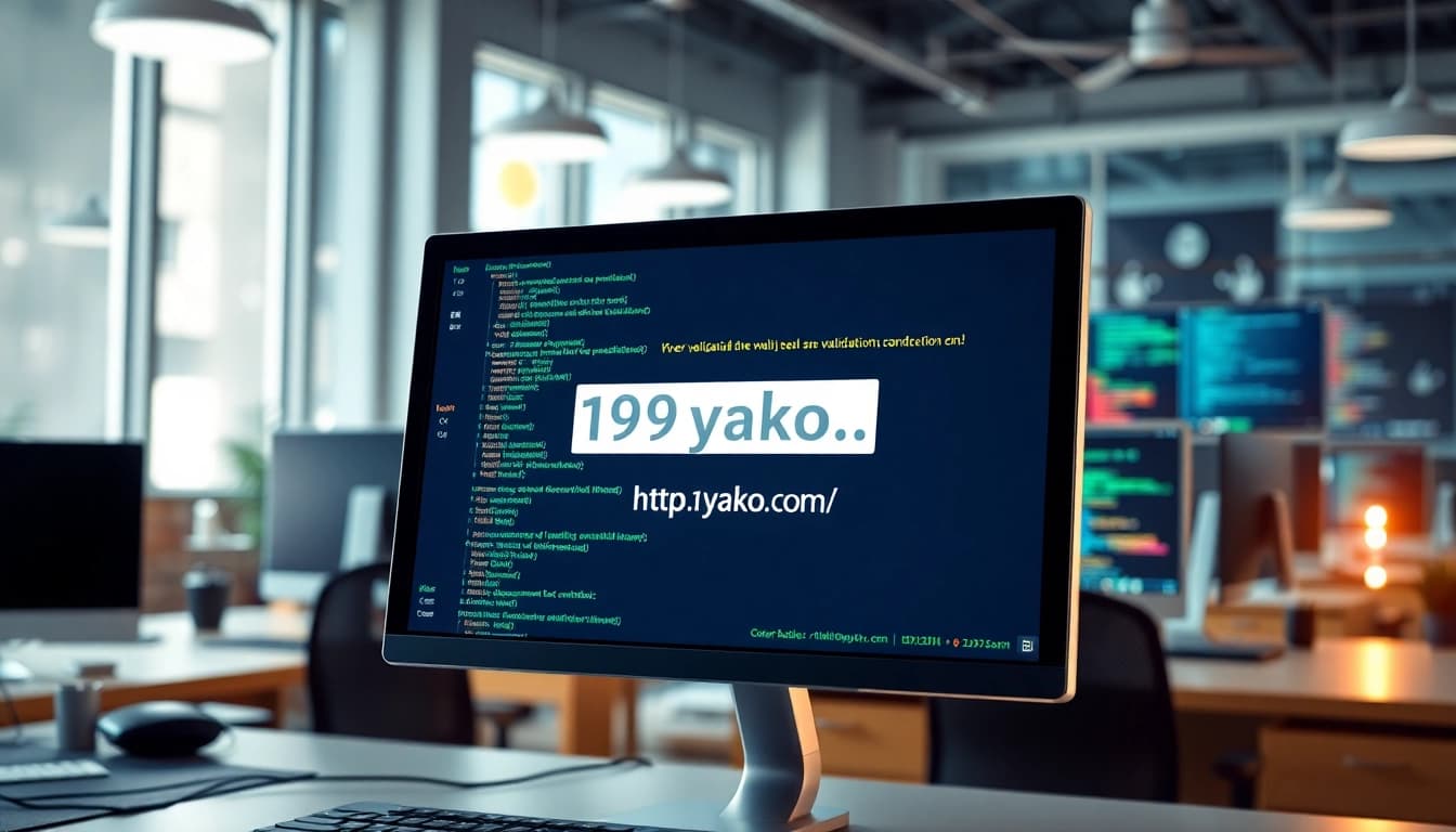 Validate emails effectively with https://19yako.com/ showcasing a modern tech workspace.