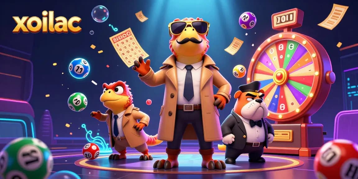 Experience thrilling action at Xoilac as cartoon raptors engage in a vibrant casino scene.