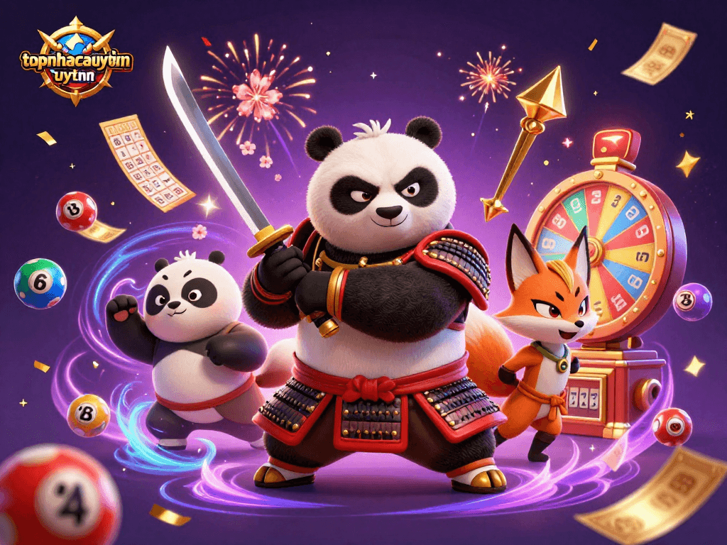 Experience thrilling moments with topnhacaiuytinn's vibrant casino scene featuring energetic characters and dynamic game elements.