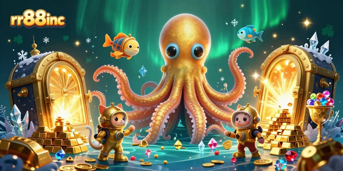 Engage with the thrilling world of rr88inc featuring a majestic kraken and treasure-filled ocean adventure.