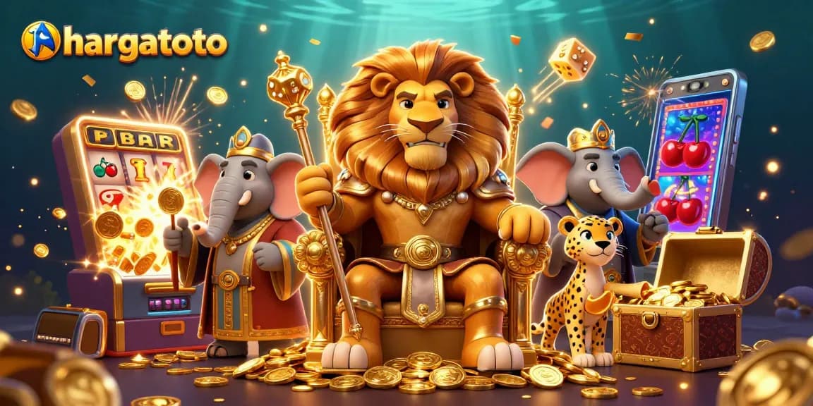 Experience the hargatoto excitement with vibrant casino elements and dynamic 3D characters in action.
