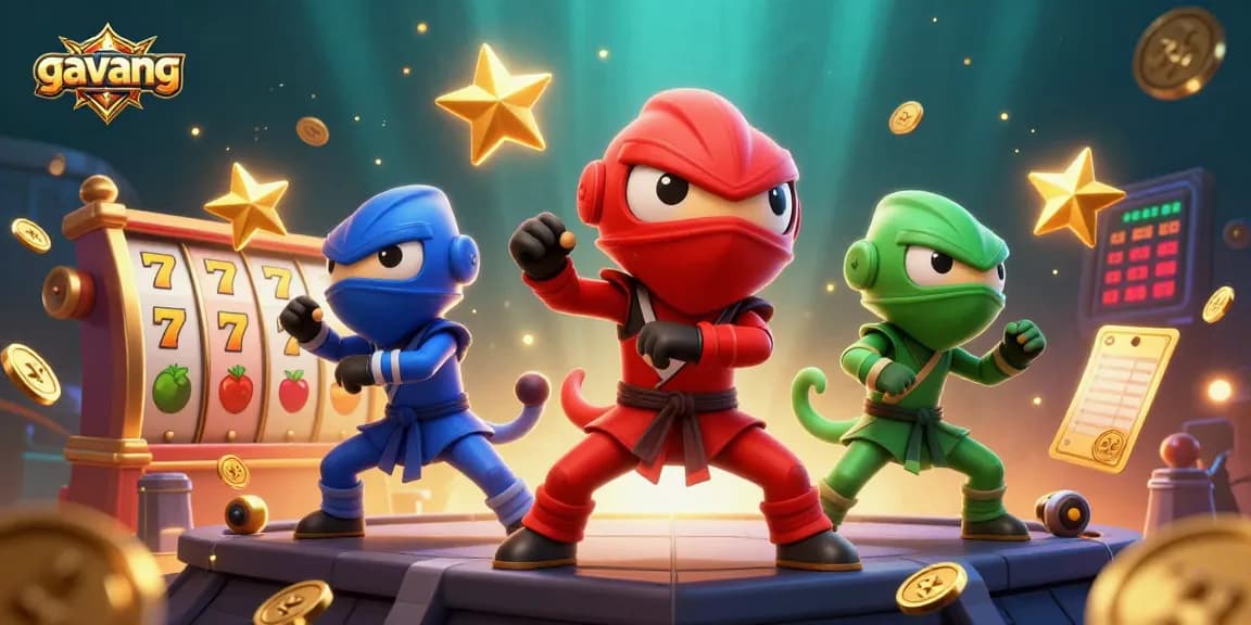 Explore the thrilling world of gavang with ninja chameleons in a vibrant casino setting.
