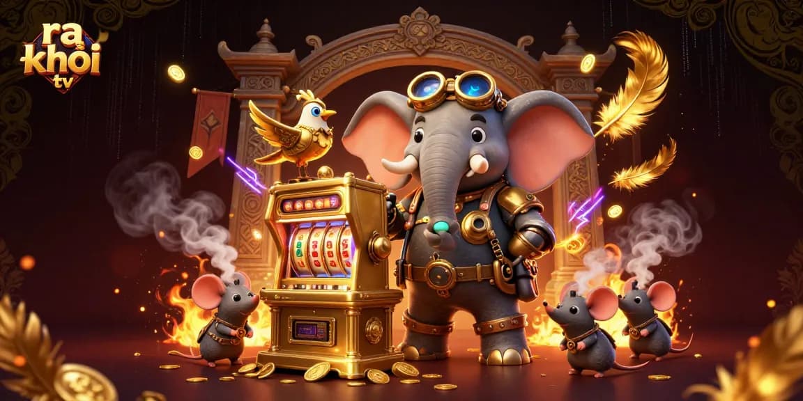 Experience dynamic gameplay with ra khơi tv, featuring an engaging steampunk-themed casino atmosphere.