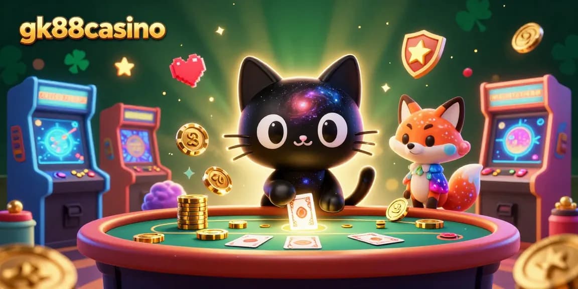 Engage in thrilling casino action at gk88casino with a vibrant cosmic scene featuring animated characters.