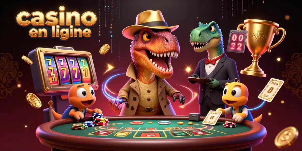 Les personnages de casino en ligne s'animant autour d'une table, ajoutant du suspense et de l'excitation au jeu.