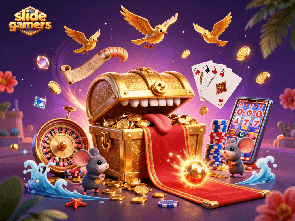 Experience winning opportunities with slidegamers featuring dynamic casino elements and characters.