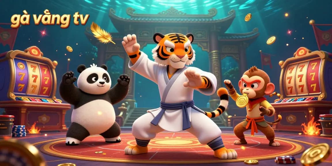 Experience thrilling action with gà vàng tv as cartoon characters engage in gambling fun and excitement.