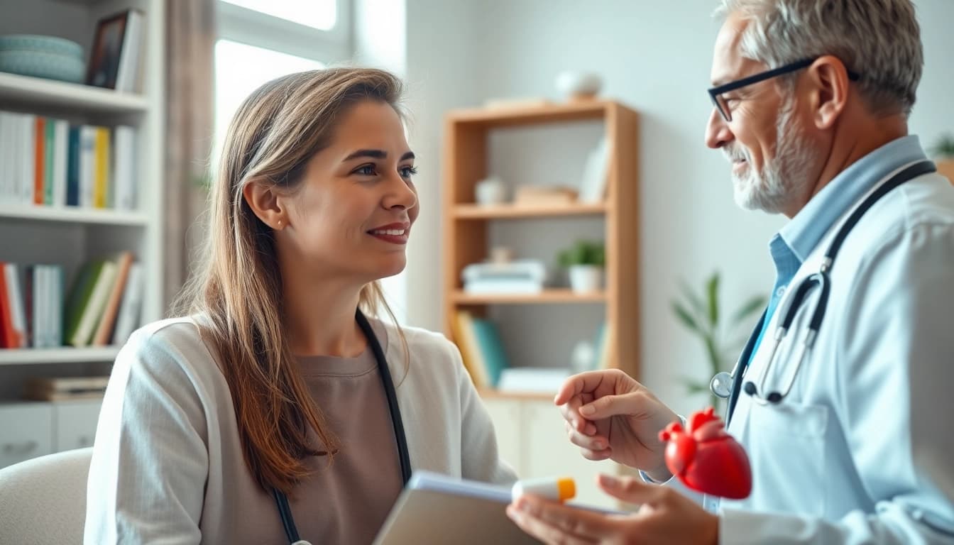 Consult a doctor about propranolol for anxiety in a calm, inviting environment with supportive elements.