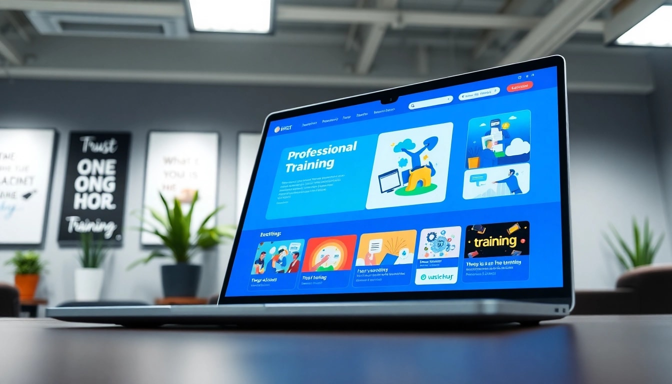 Explore training opportunities with kelasinstruktur.com on a professional platform interface.