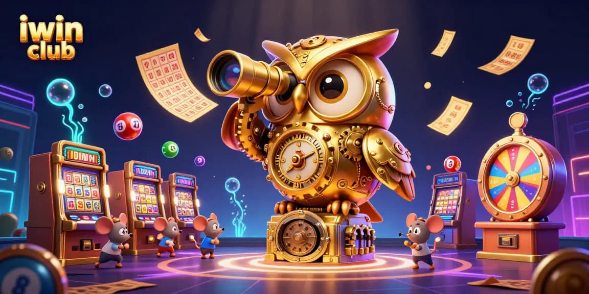Experience excitement at iwin club with a vibrant 3D casino scene showcasing fun games.