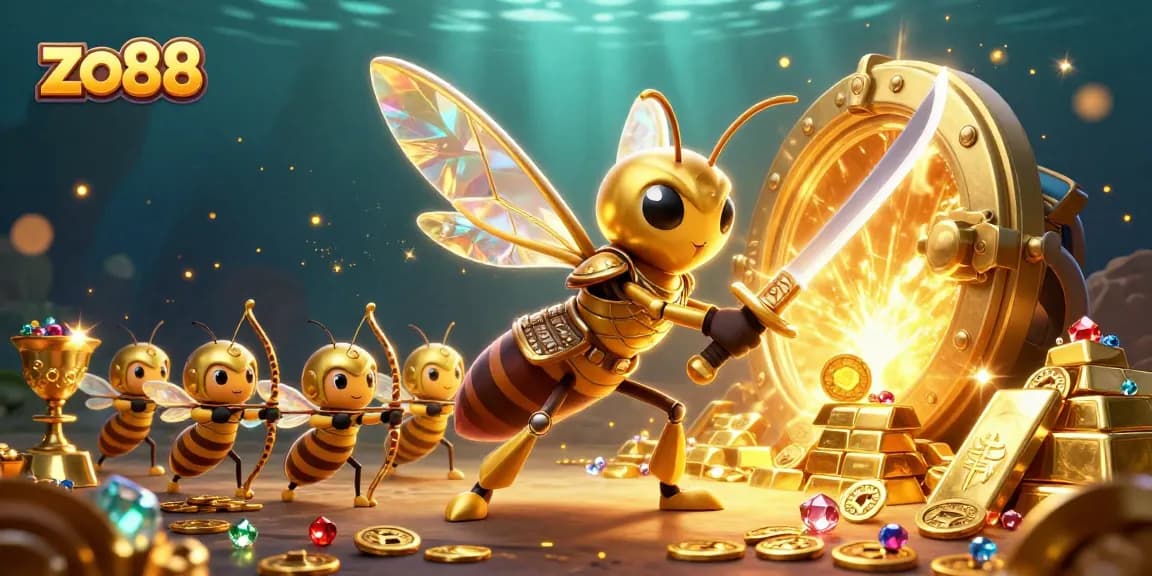 Experience the excitement of zo88 with this vibrant 3D casino-themed illustration featuring dynamic game elements and characters.