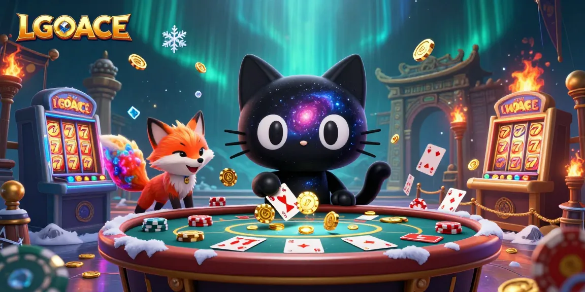 LGOACE introduces an engaging cosmic casino scene blending playful characters and exciting gambling elements for an immersive experience.