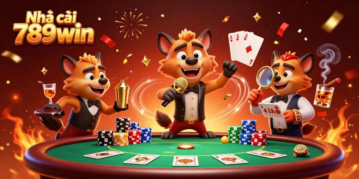 Join the fun at Nhà cái 789win's vibrant casino with hyenas as stand-up comedians and bartenders.