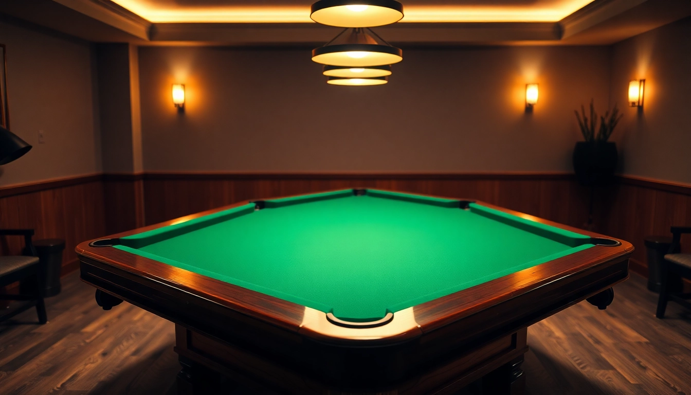 Experience quality dfw billiards service with a professional pool table setup in a stylish room.