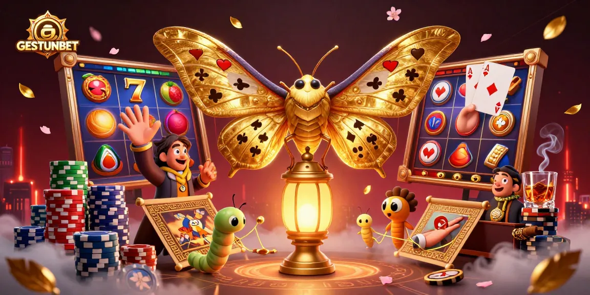 Experience GESTUNBET's vibrant casino scene with stunning slot games and casino elements.