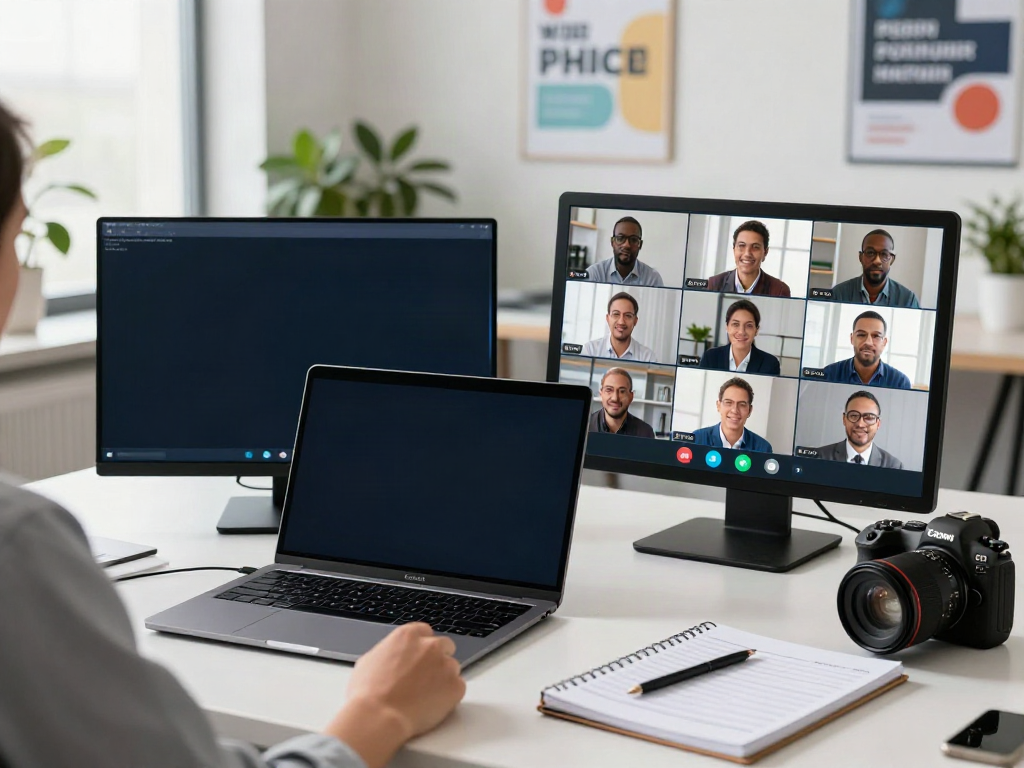 Deepfake protected Online Video Calls, Meetings and Conferencing with professionals in a modern virtual meeting
