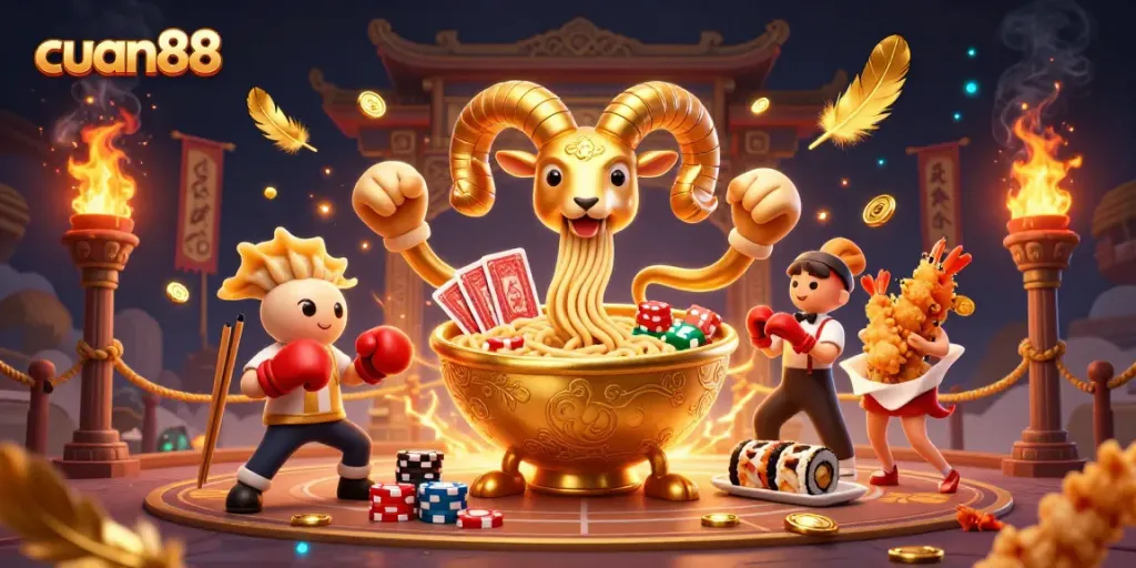 Experience thrilling betting action with cuan88 featuring dynamic casino characters and vibrant, energetic elements.