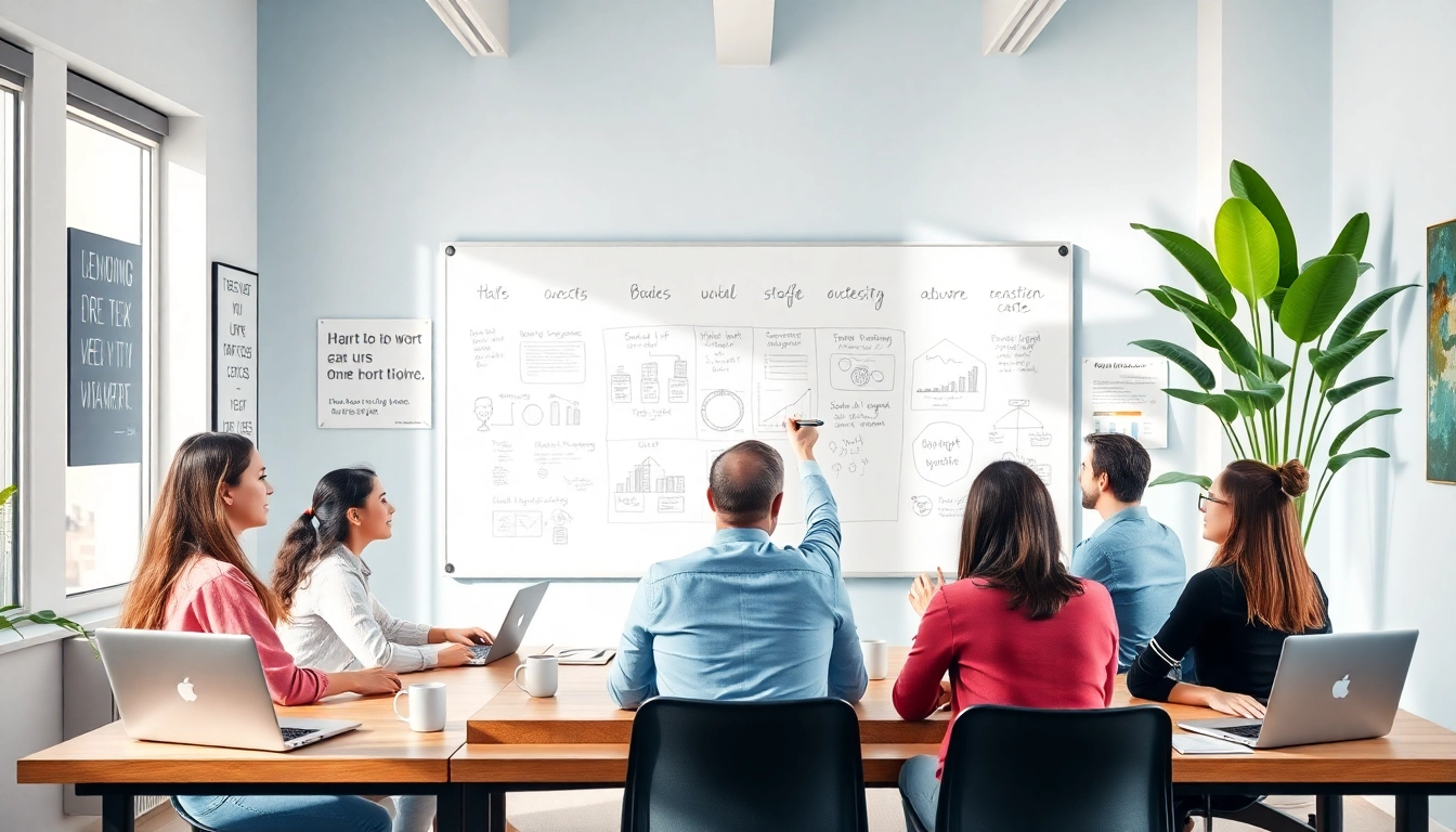 Kennisinbedrijf.nl biedt een dynamische werkruimte met een team dat ideeën brainstormt.