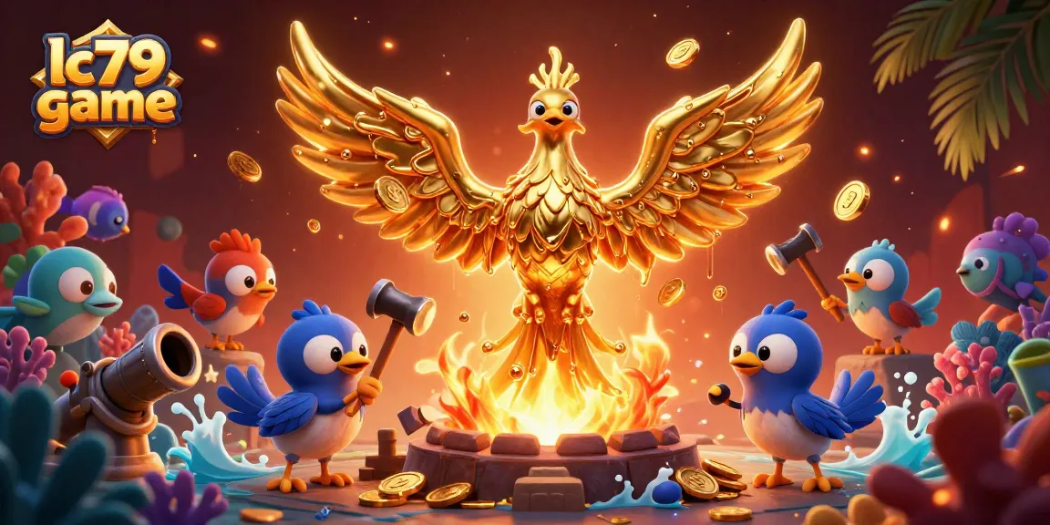 Bắn cá tại lc79 game với các sinh vật biển sống động và pháo đài săn cá hấp dẫn