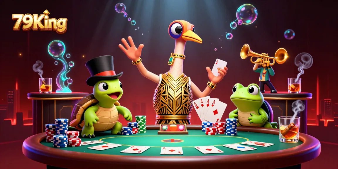 Experience the thrill of 79King's exciting casino atmosphere with vibrant characters and gaming action.