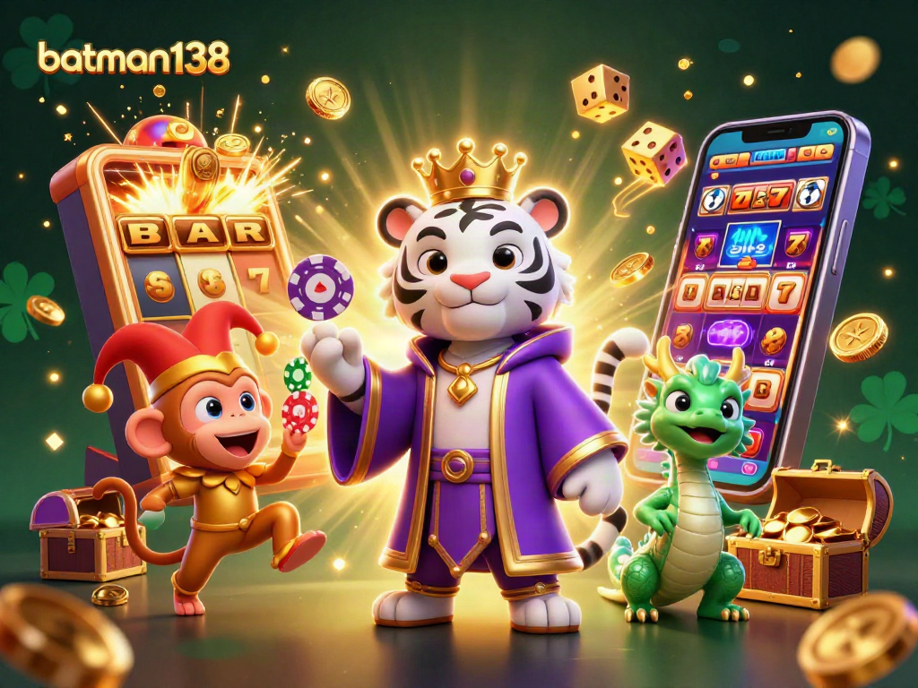 Engage with batman138 by discovering animated casino magic featuring a lively tiger, monkey, and dragon!
