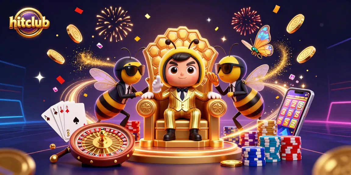 Engage with hitclub's immersive gaming world featuring a buzzing bee mob boss and thrilling casino elements.
