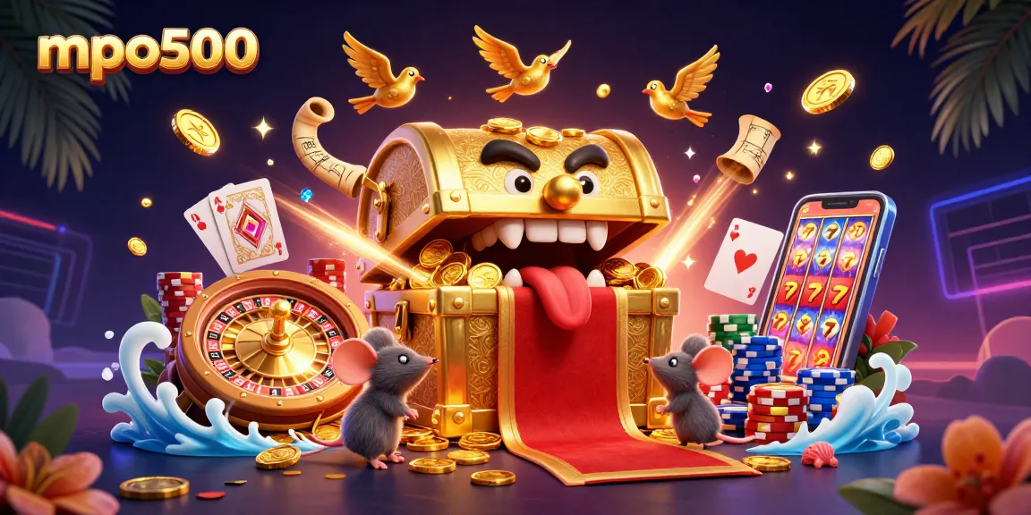 Engage with mpo500's exciting gaming scene filled with colorful characters and dynamic casino elements.