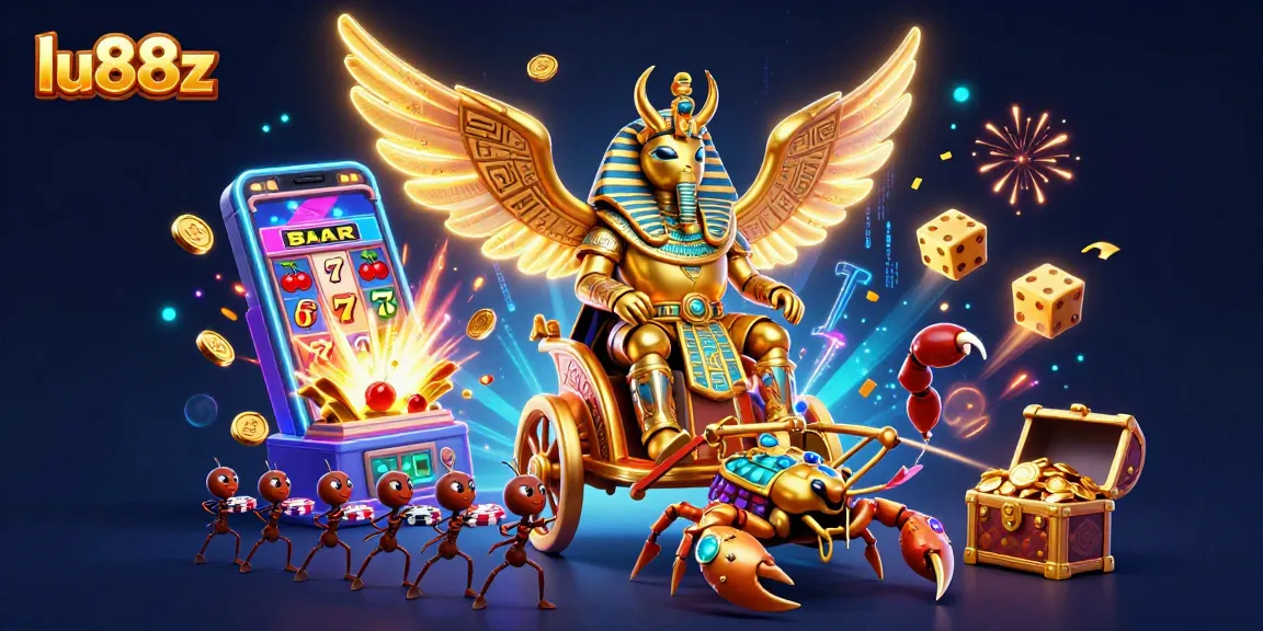 Experience thrilling gameplay with lu88z and jackpot excitement in this vibrant casino scene.
