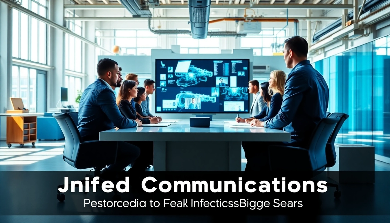 Enhance collaboration with Unified Communications Solutions for Industrial Sectors in a modern office setting.