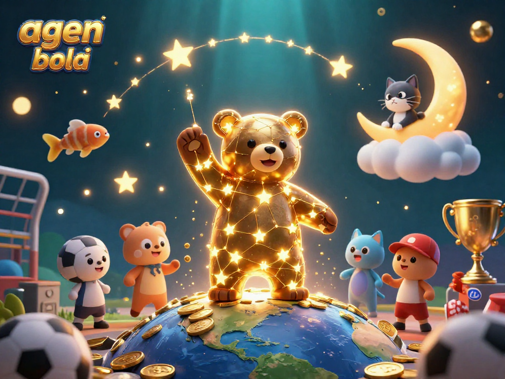 Engage in agen judi bola with vibrant sports elements and dynamic 3D illustrations while betting online.