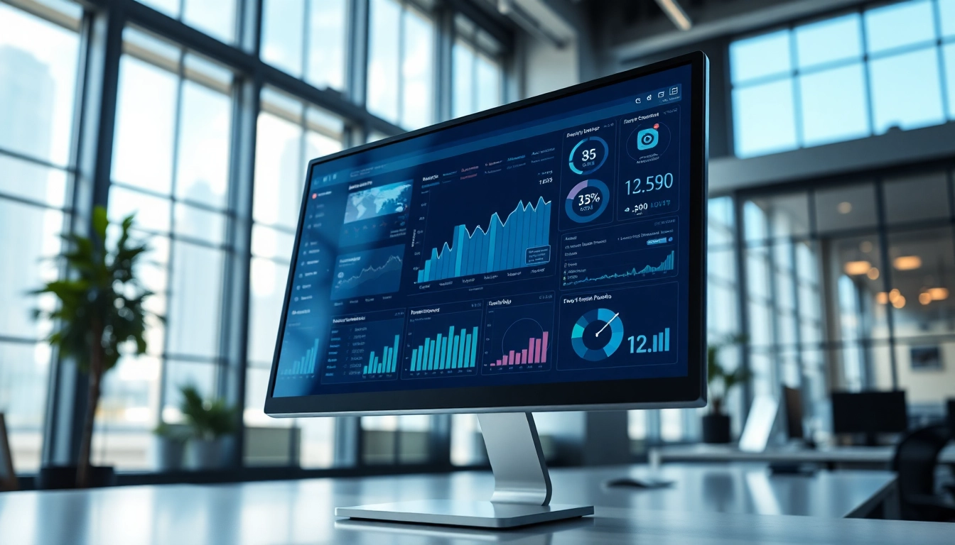 Visual representation of an ai visibility platform with data analytics displayed on a sleek computer interface.
