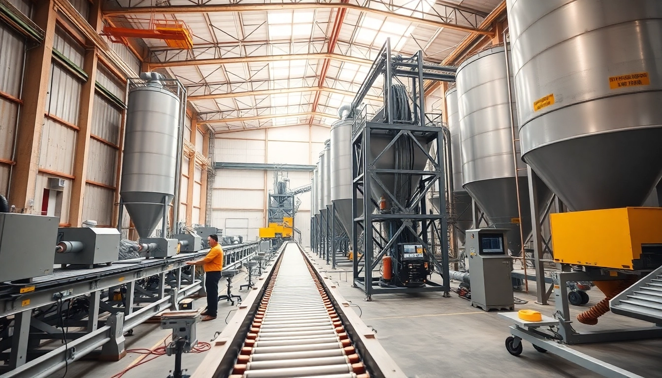 Bulk Material Handling Engineering showcasing advanced factory systems and equipment operating efficiently.