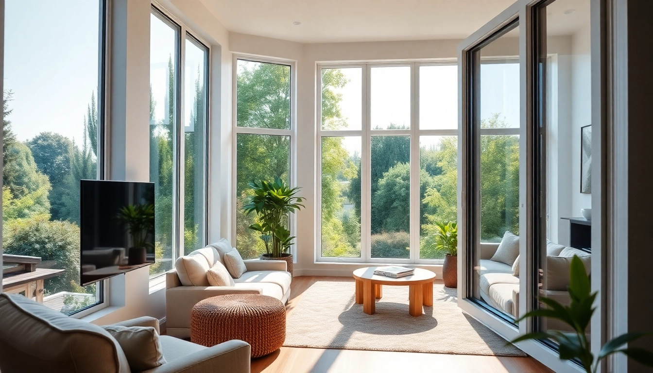 Showcasing double glazed windows in a contemporary living room with natural light.