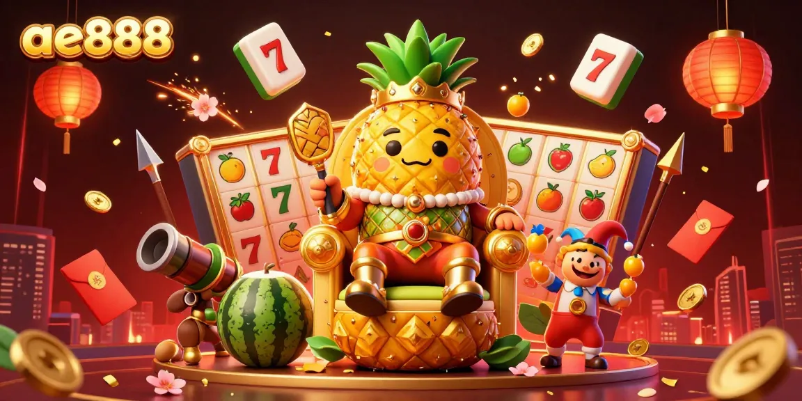 Experience the vibrant energy of ae888 with animated slot reels and charming characters in a lively casino.