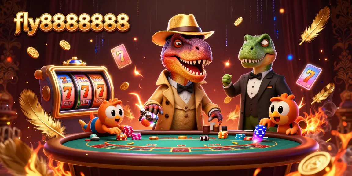 Embark on thrilling gameplay at fly88888888 with a velociraptor card counter and a stegosaurus pit boss at the blackjack table.