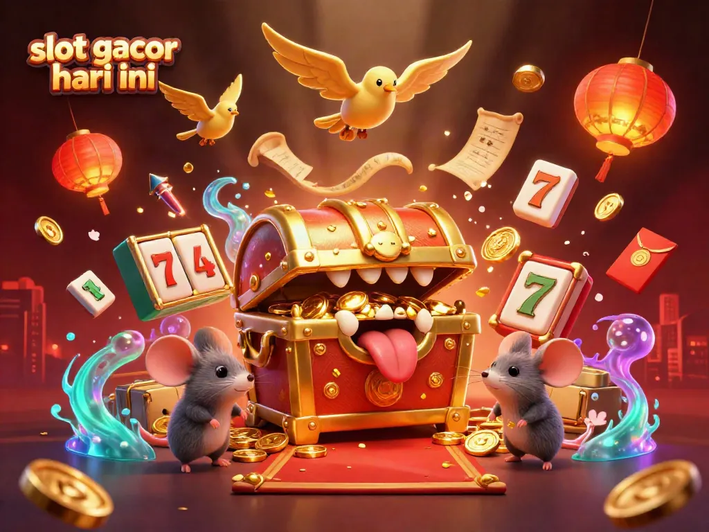 Slot gacor hari ini menggoda pemain dengan peti harta karun dan simbol slot yang berlimpah.