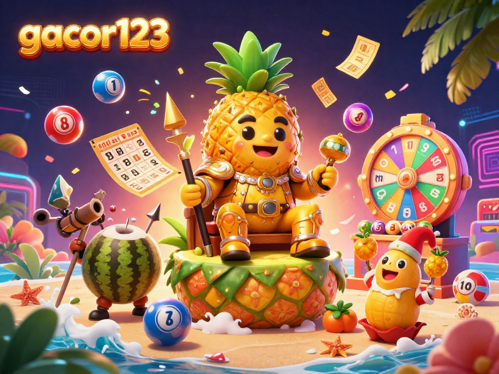 Experience thrilling gameplay at gacor123 with a vibrant casino scene featuring exciting characters and elements.