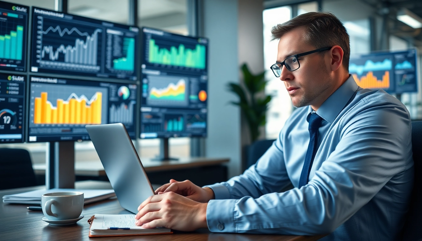 Quantica Business Consultant preparing strategic data analysis with modern tools in a bright office.
