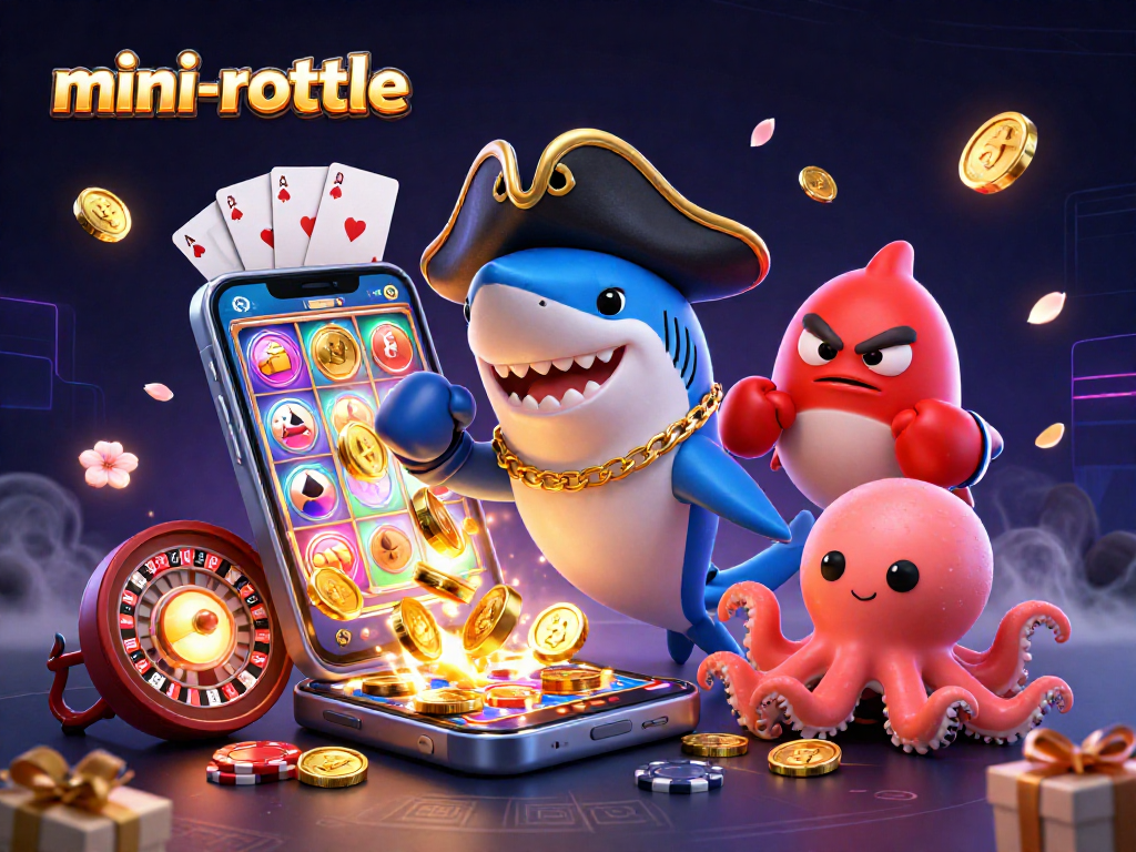 Engage in mini-roulette fun with vibrant characters and dynamic casino elements.