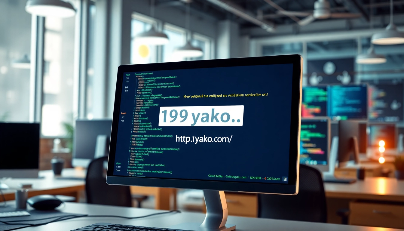 Validate emails effectively with https://19yako.com/ showcasing a modern tech workspace.
