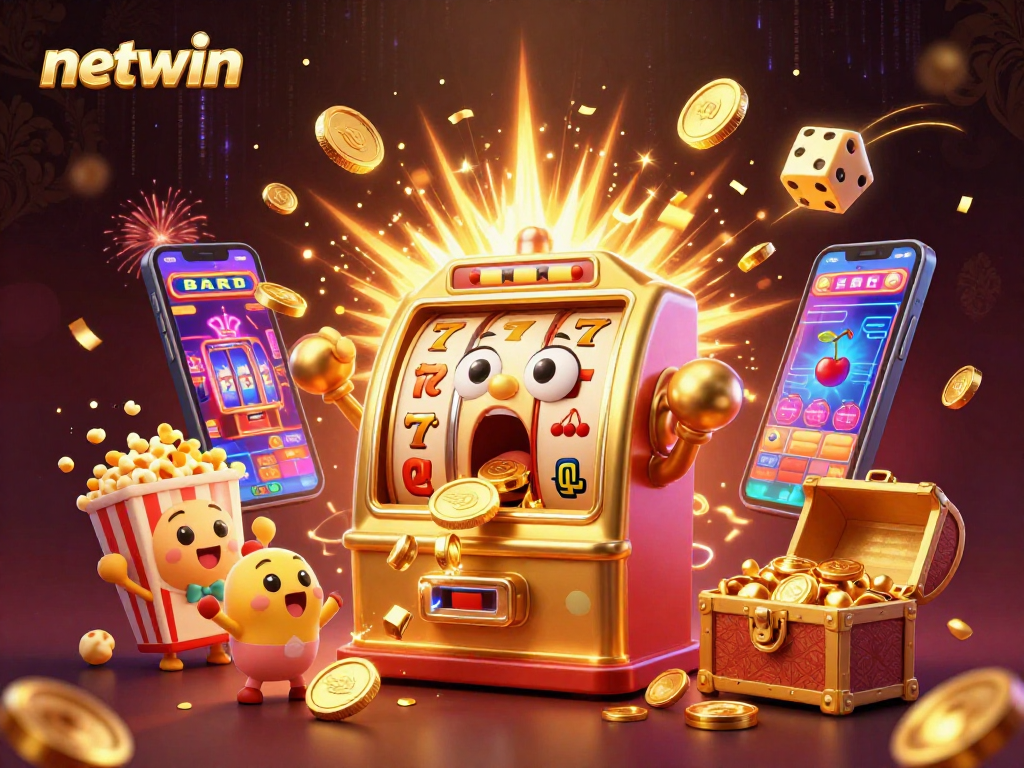 Experience thrilling jackpots with netwin's vibrant cartoon-themed online casino gameplay.