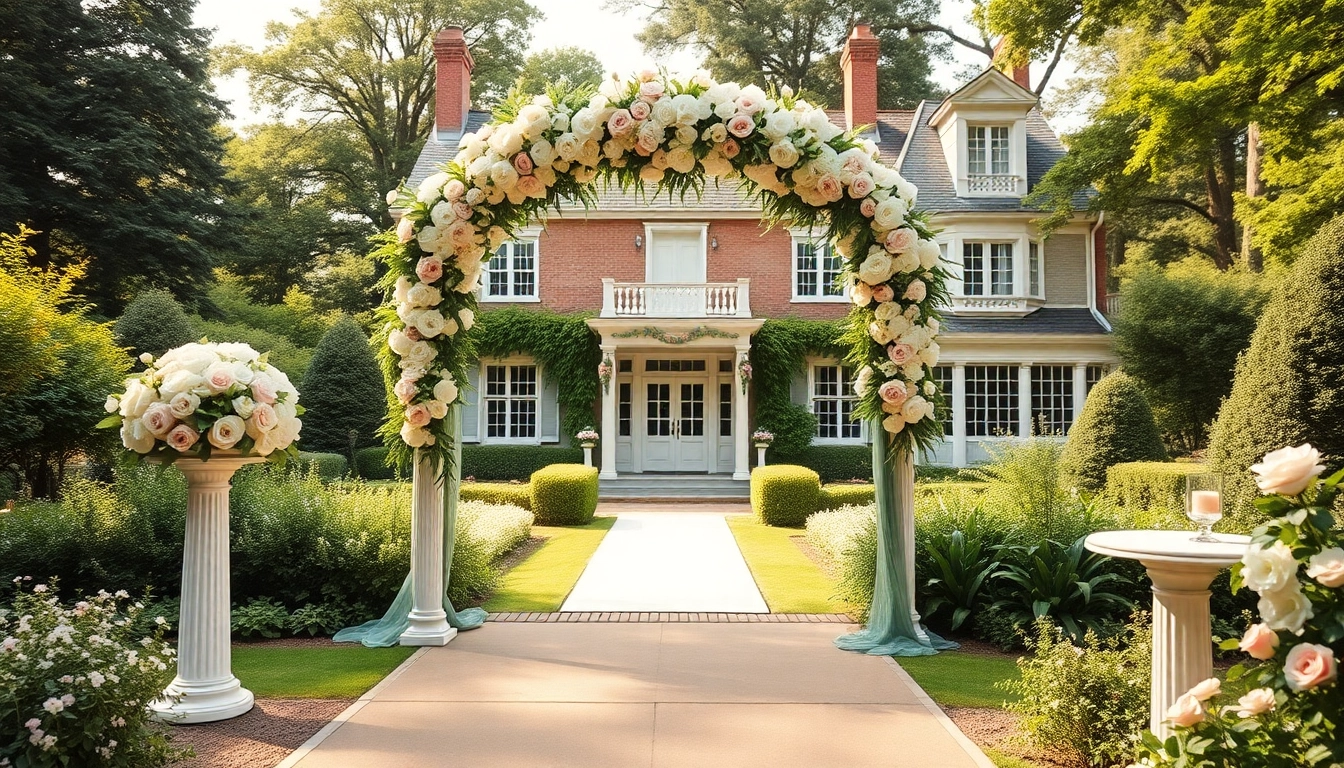 Experience a romantic wedding at Pynes House, featuring elegant decor amidst stunning gardens.