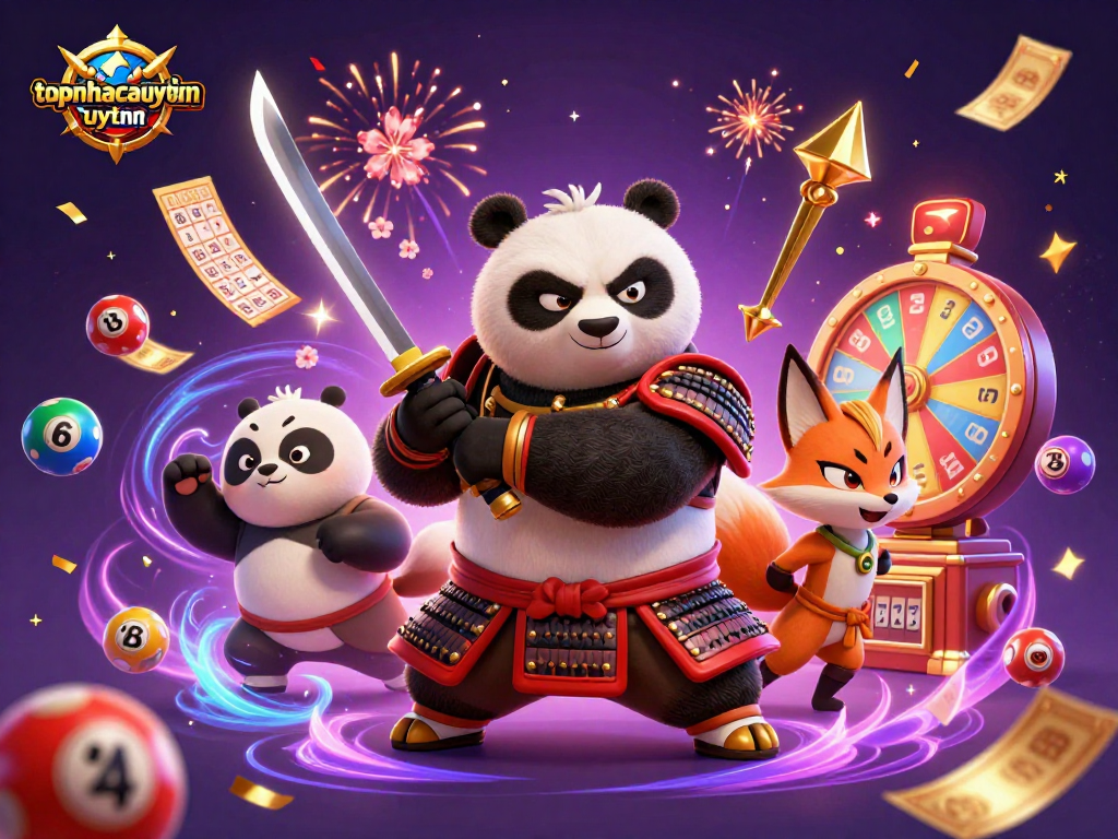 Experience thrilling moments with topnhacaiuytinn's vibrant casino scene featuring energetic characters and dynamic game elements.