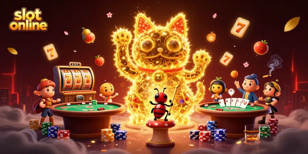 Engaging scene showcasing the slot online experience with vibrant casino elements.