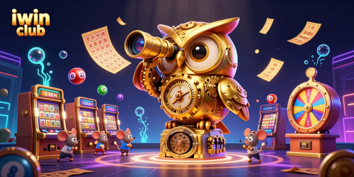 Experience excitement at iwin club with a vibrant 3D casino scene showcasing fun games.