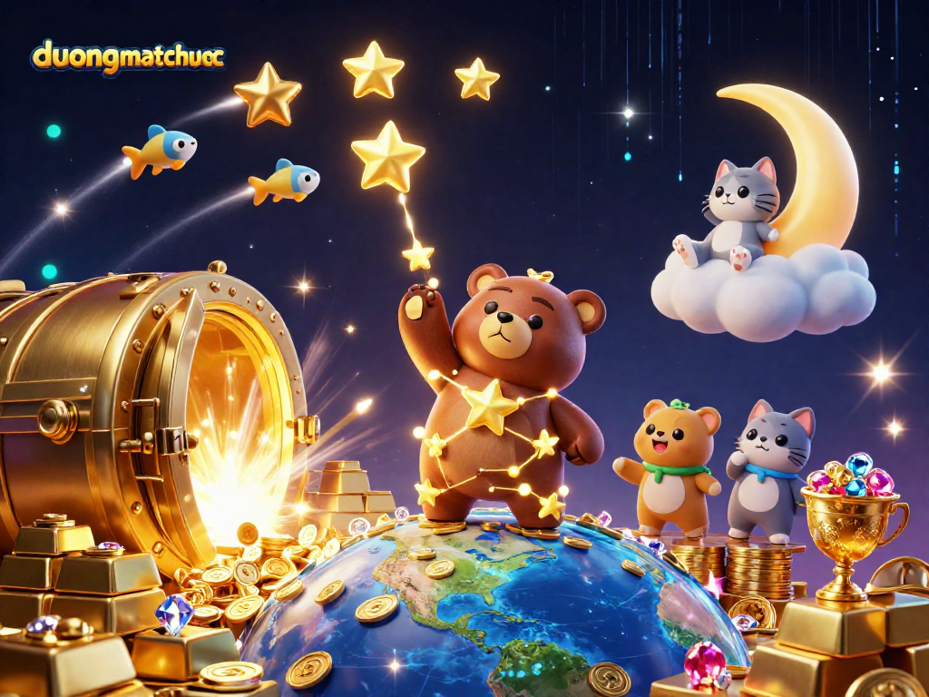 Play duongmatchuoc and win big with golden treasures and dynamic visuals in this captivating casino scene.