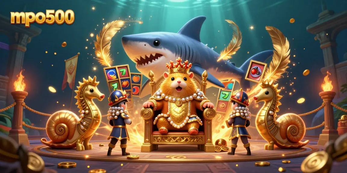 Engage with mpo500's exciting slot games through a dazzling underwater carnival scene.