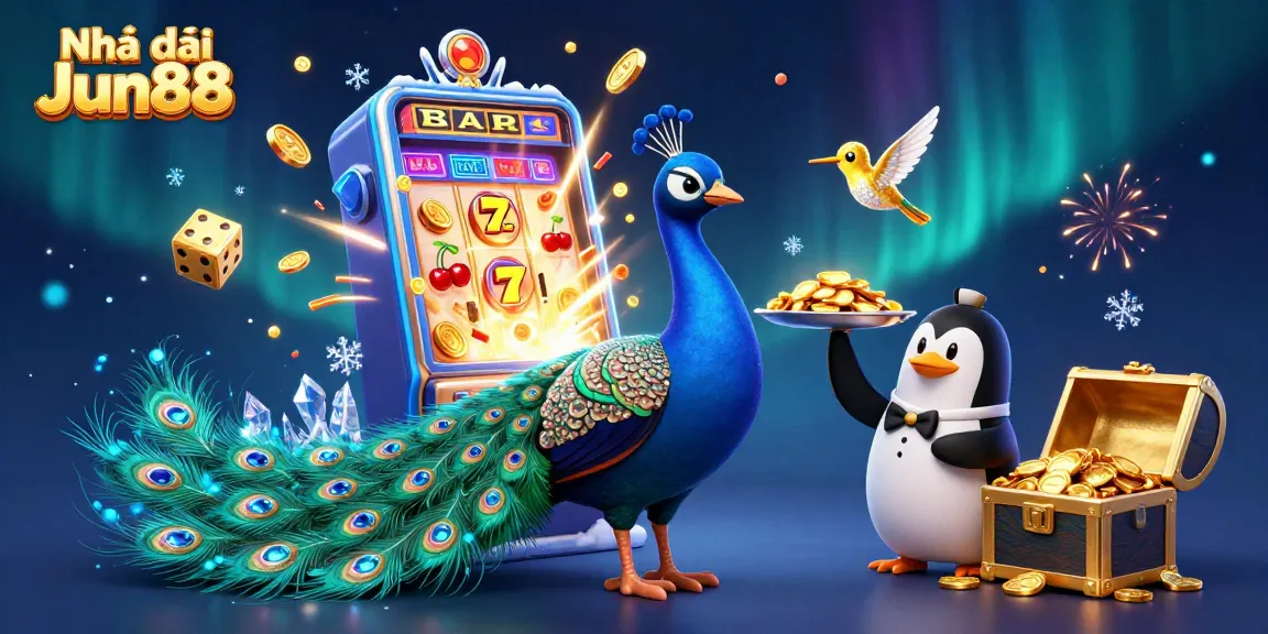 Enjoy thrilling wins with Nhà cái Jun88's dynamic slot games, featuring vibrant visuals and casino excitement!